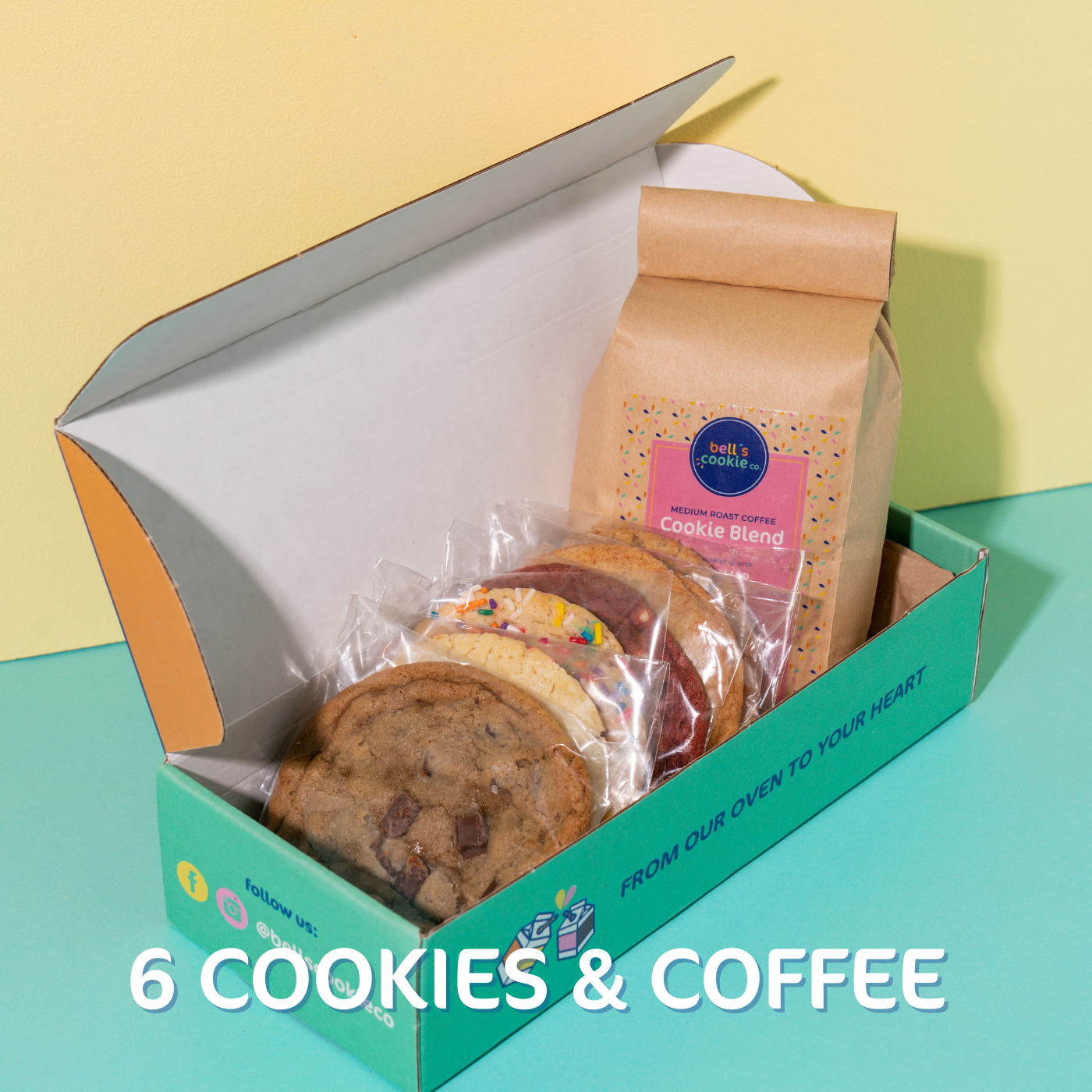 Box of 6 Cookies + Colombian Coffee